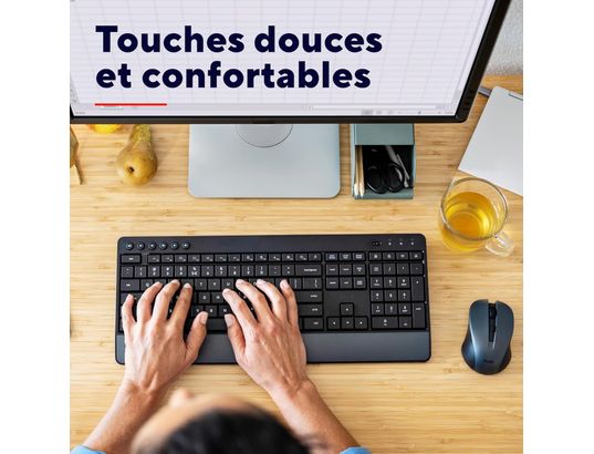 TRUST - Clavier souris sans fil Trezo Comfort Wireless FR - 24534
