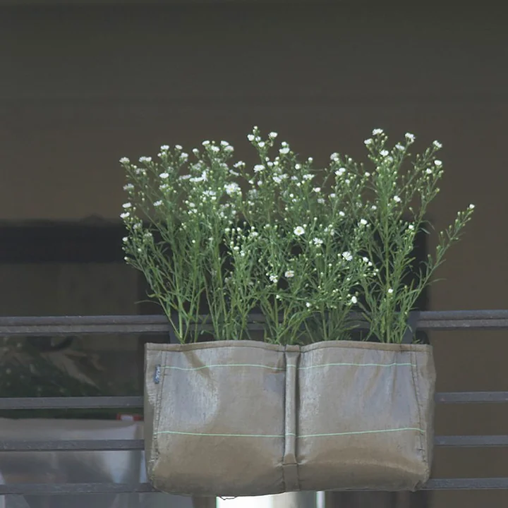 Bacsac - Hanging Window Box Pflanztasche 3 Geotextil 25 l, braun