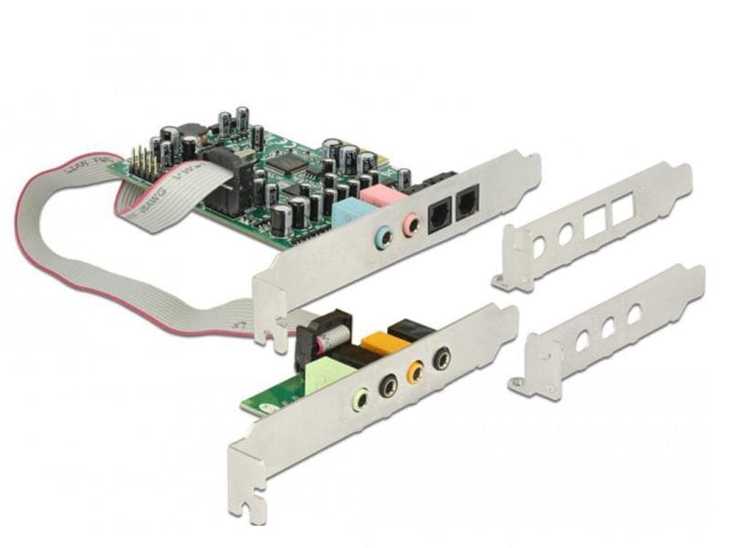 Delock Soundkarte 89640  PCI-Express x1 mit Toslink In/Out PCI-Express-Soundkarte mit 8 Kanälen und TOSLINK-In/Out