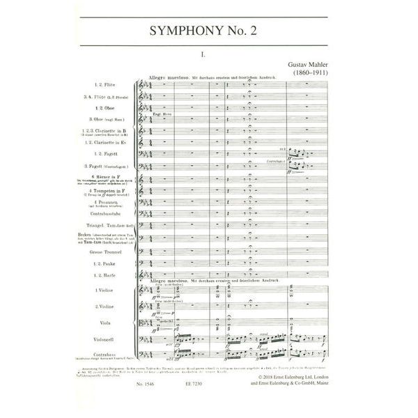 Edition Eulenburg Mahler Sinfonie Nr.2 C-Moll