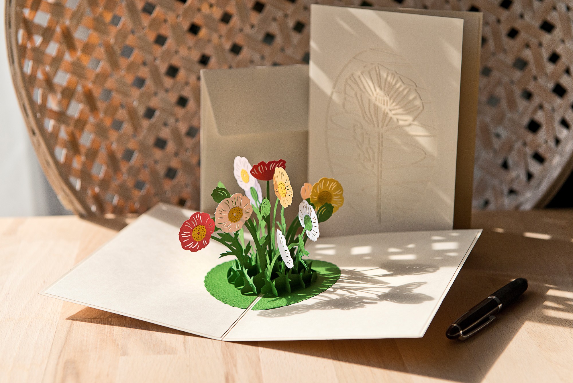 Pop-Up Karte 'Blumenwiese', multicolor, L 18 cm, B 13 cm günstig bestellen
