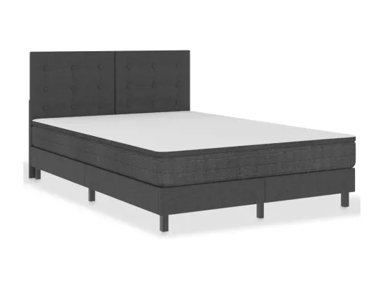 Sommier tapissier Gris foncé Tissu 140x200 cm