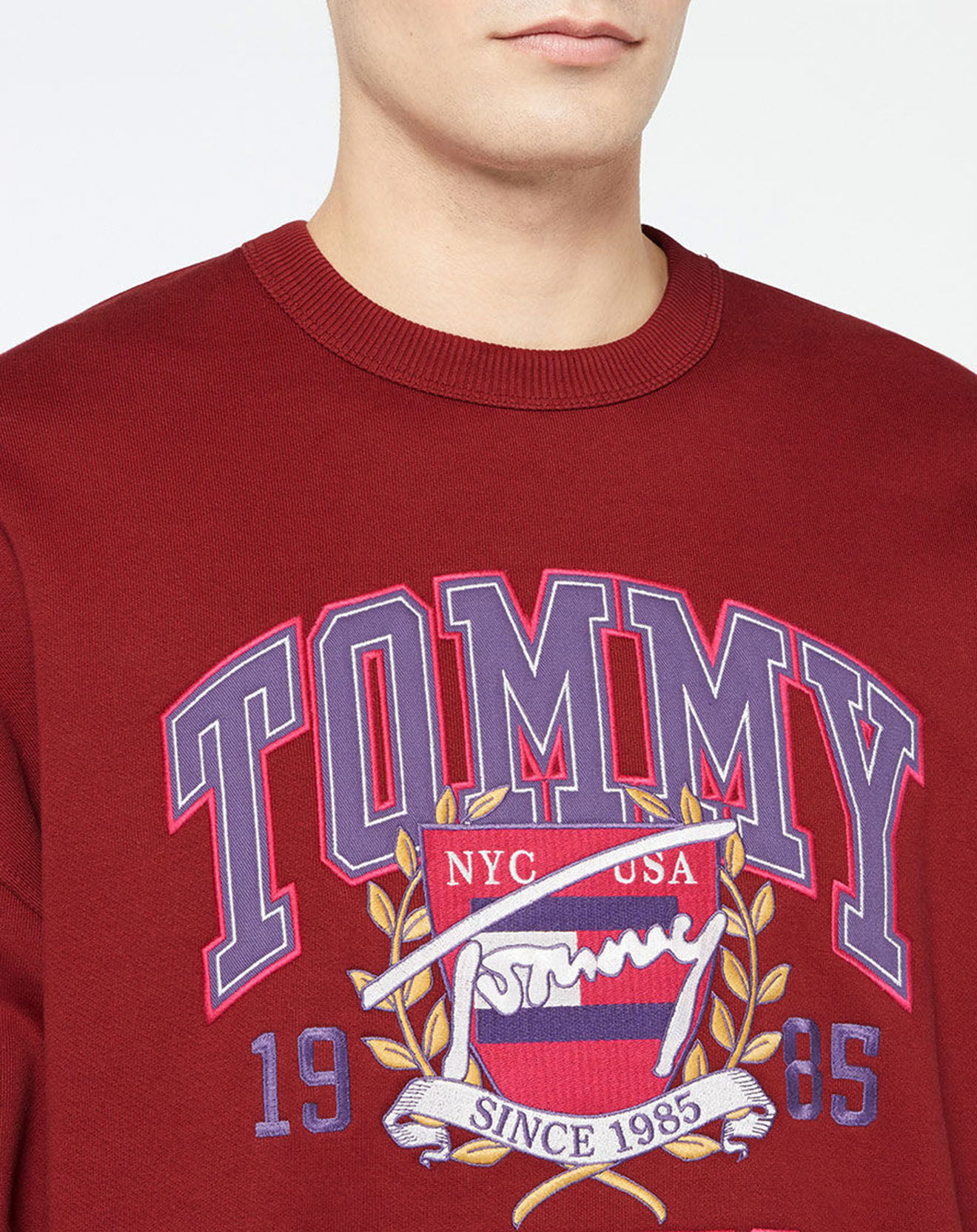 Tommy Jeans Sweat Collège bordeaux