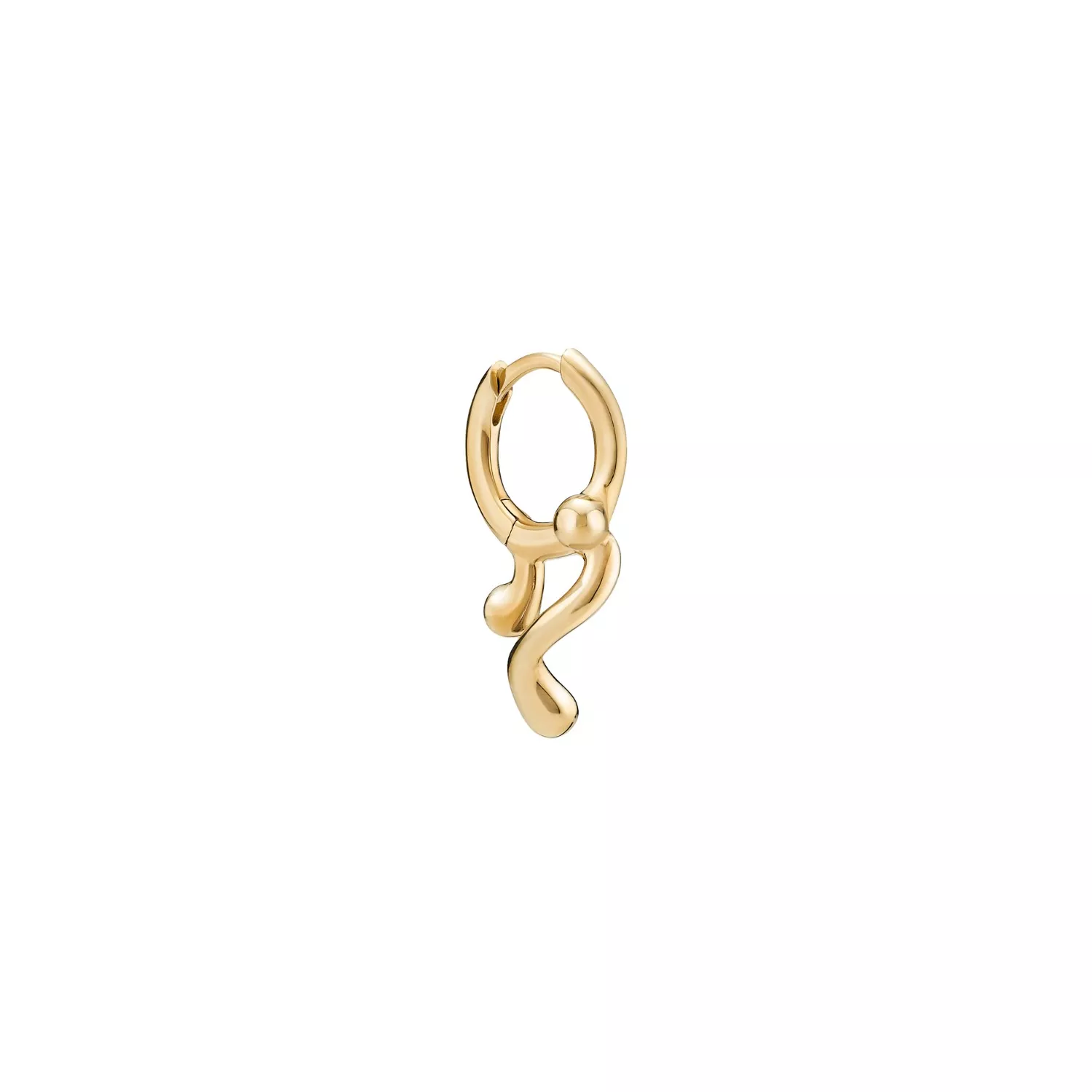 Maria Black Brain Jelly Huggie Ørering Single 18 kt. Forgyldt Sølv 100976YG