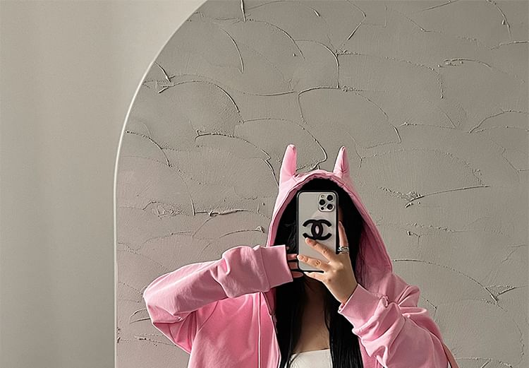RainGirl - Effen Devil Zip Hoodie