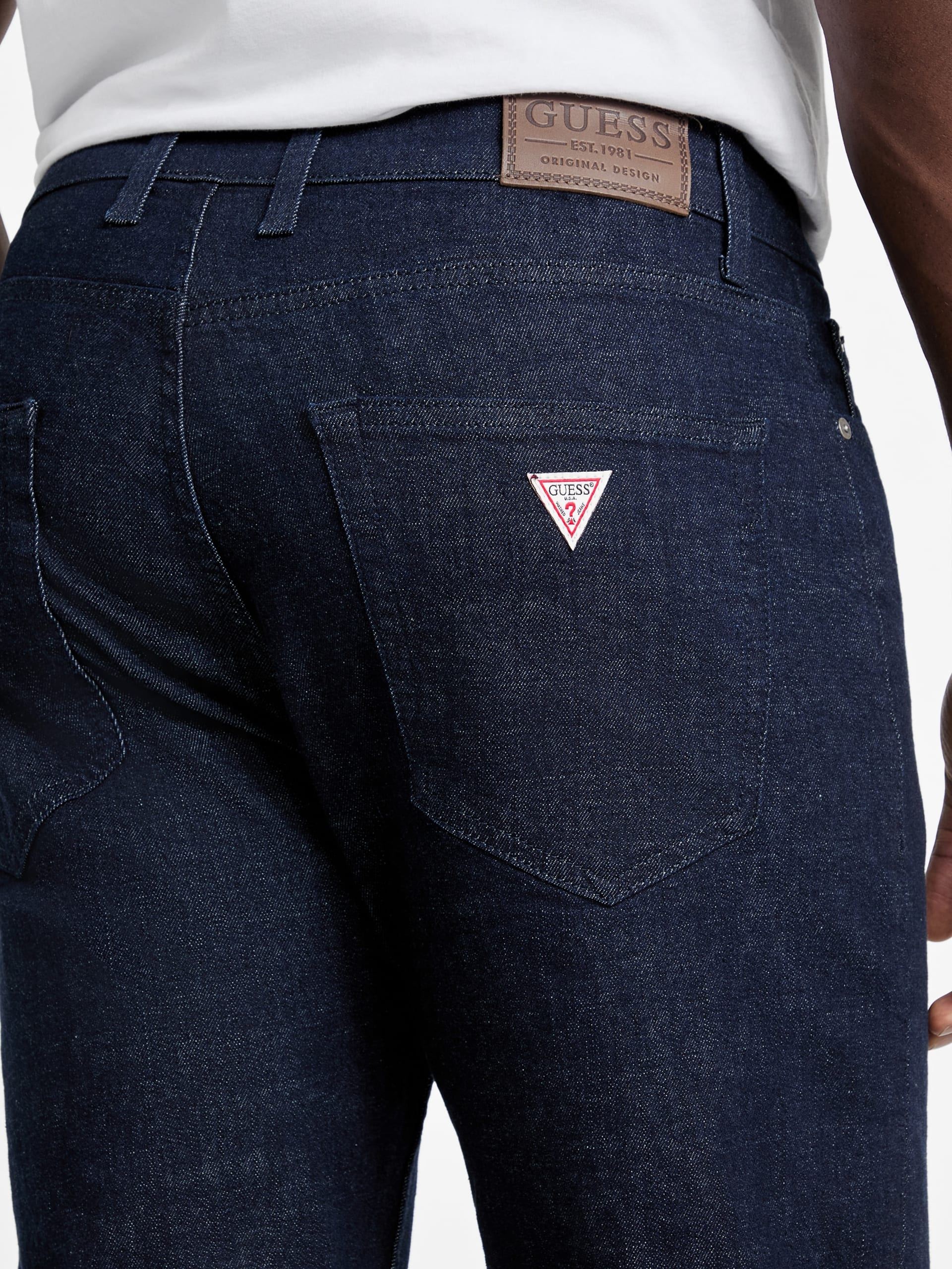 Calça jeans Eco Mason de cintura média e corte regular