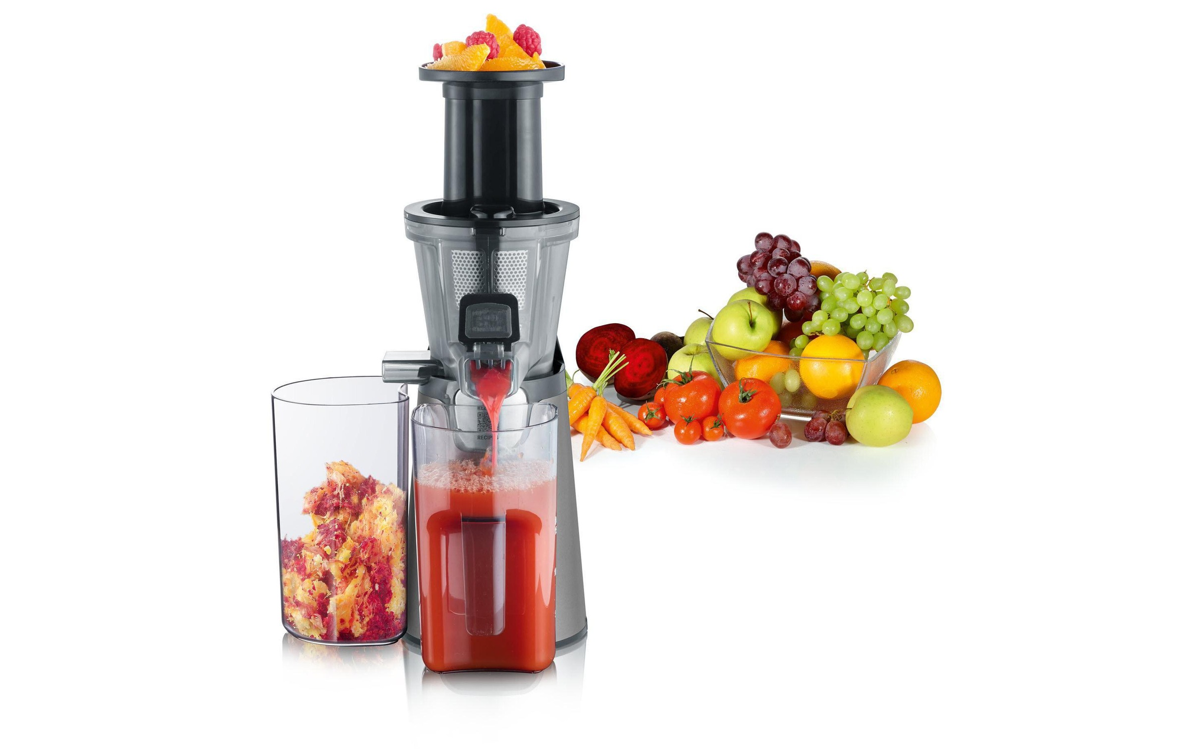 Severin Slow Juicer »Slow Juicer ES 3571« 150 W Anti-Rutsch-Füsse, Reinigungsbürste, Saftauffangbehälter, Siebeinsatz