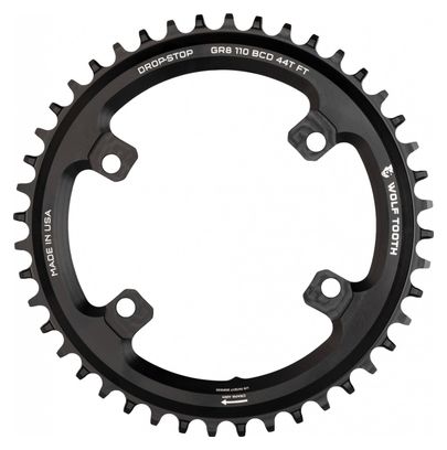 Plateau Wolf Tooth 110 BCD Asymmetric 4-Bolt Shimano GRX Drop-Stop B Noir