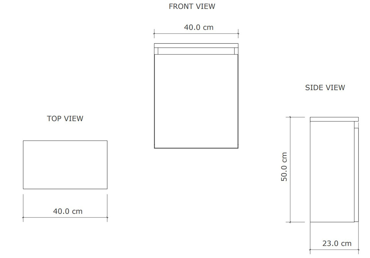 Gliss Design Echo toiletmeubel 40cm evoke eiken met toppaneel wit mat