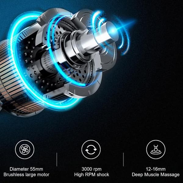 Massasjepistol Carbon med Touch-knapp og LED-display 30 posisjoner