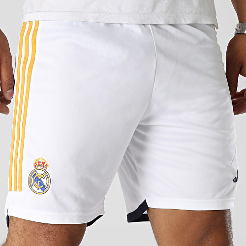 Short Jogging A Bandes Real Madrid HR3793 Blanc