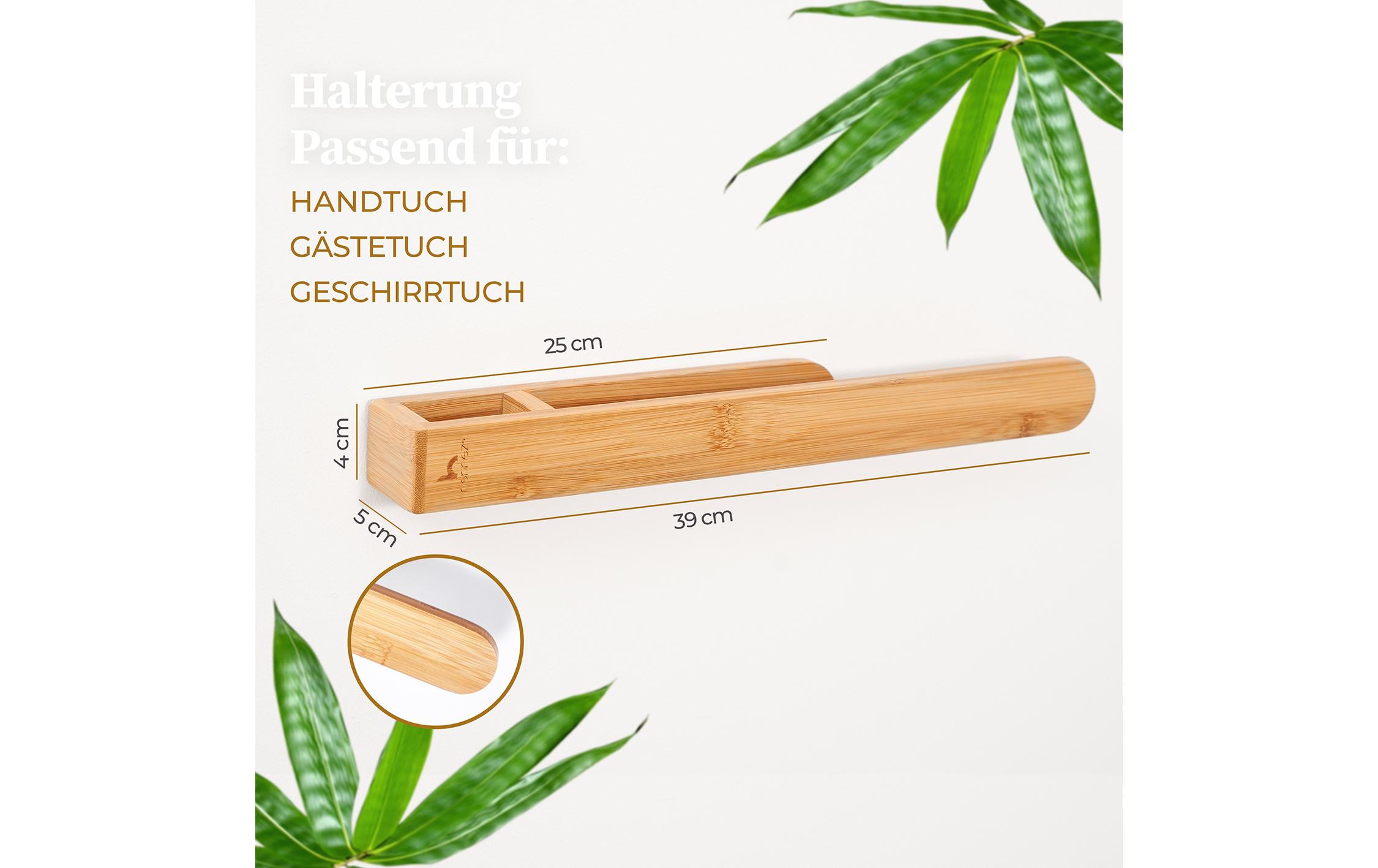 Handtuchhalter Max 39 cm, NaturalTuchhalter aus Bambus