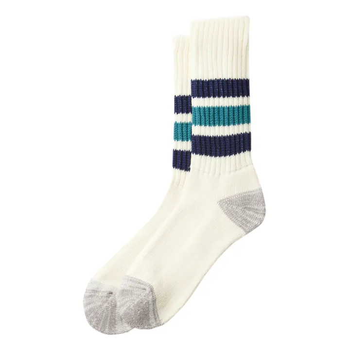 RoToTo Chaussettes Oldschool Côtelées | Bleu marine