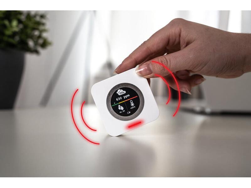 Luxafor CO2 Monitor Luxafor CO2 Monitor analysiert die Luftqualität eines Raumes und benachrichtigt Sie, wenn gelüftet werden muss