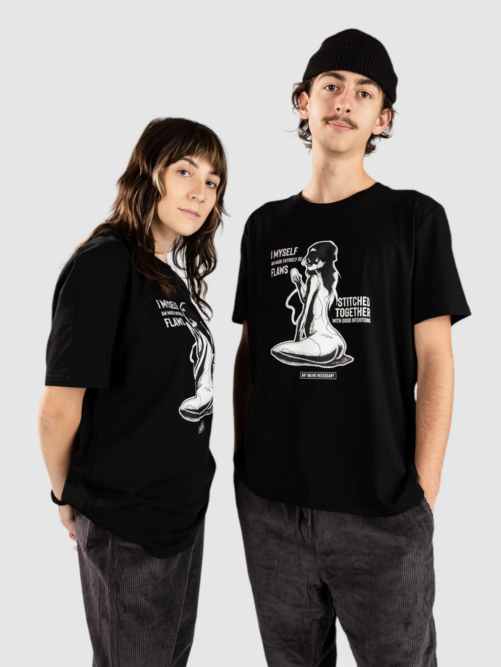Any Means Necessary Flaws T-Shirt black