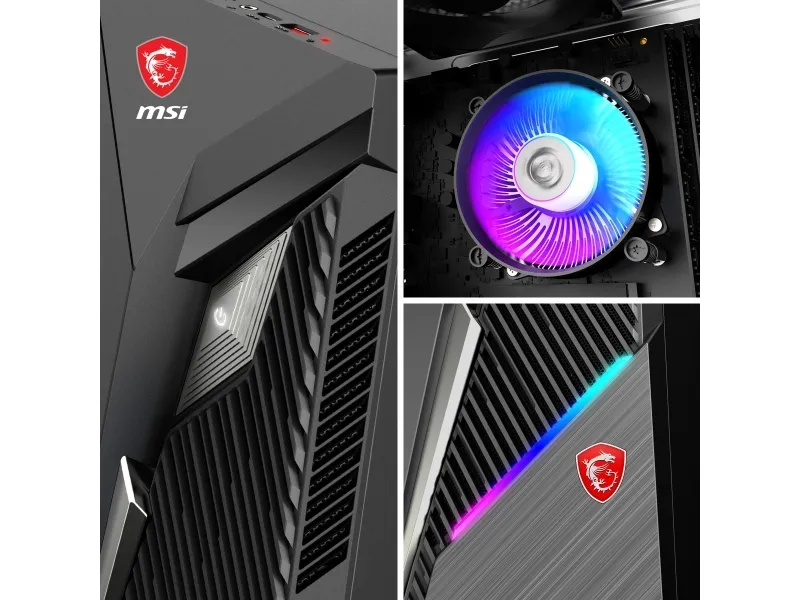 MSI - Tower gaming - i5-14400F / op til 4.7 GHz - Windows 11 Home - RAM 16 GB - SSD 1 TB - NVMe - Gigabit Ethernet - skærm: ingen - sort
