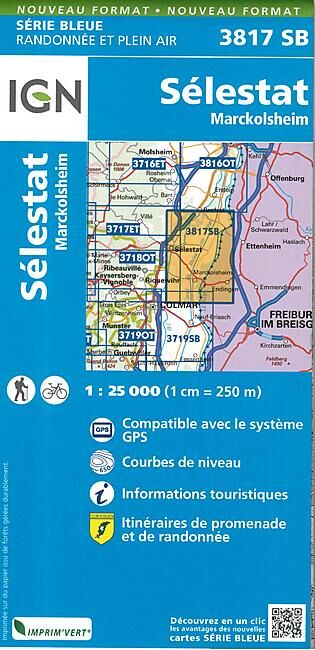 IGN - 3817 SB SELESTAT 1 25 000