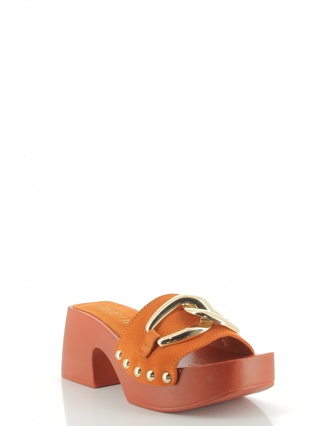 sandro rosi Mules à talon femme 8647 cuir Orange