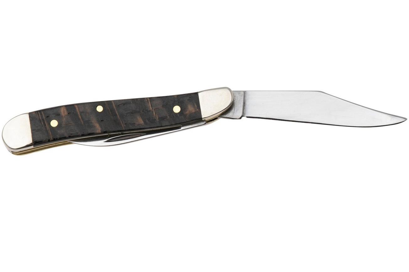 Case Peanut 14005 Smooth Black Curly Oak Wood 7220 SS, zakmes