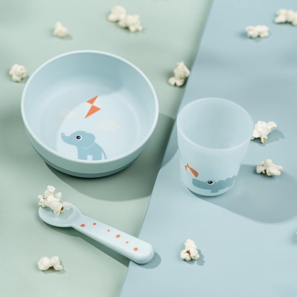 Køb DonebyDeer Foodie Første Spisesæt Playground Blå