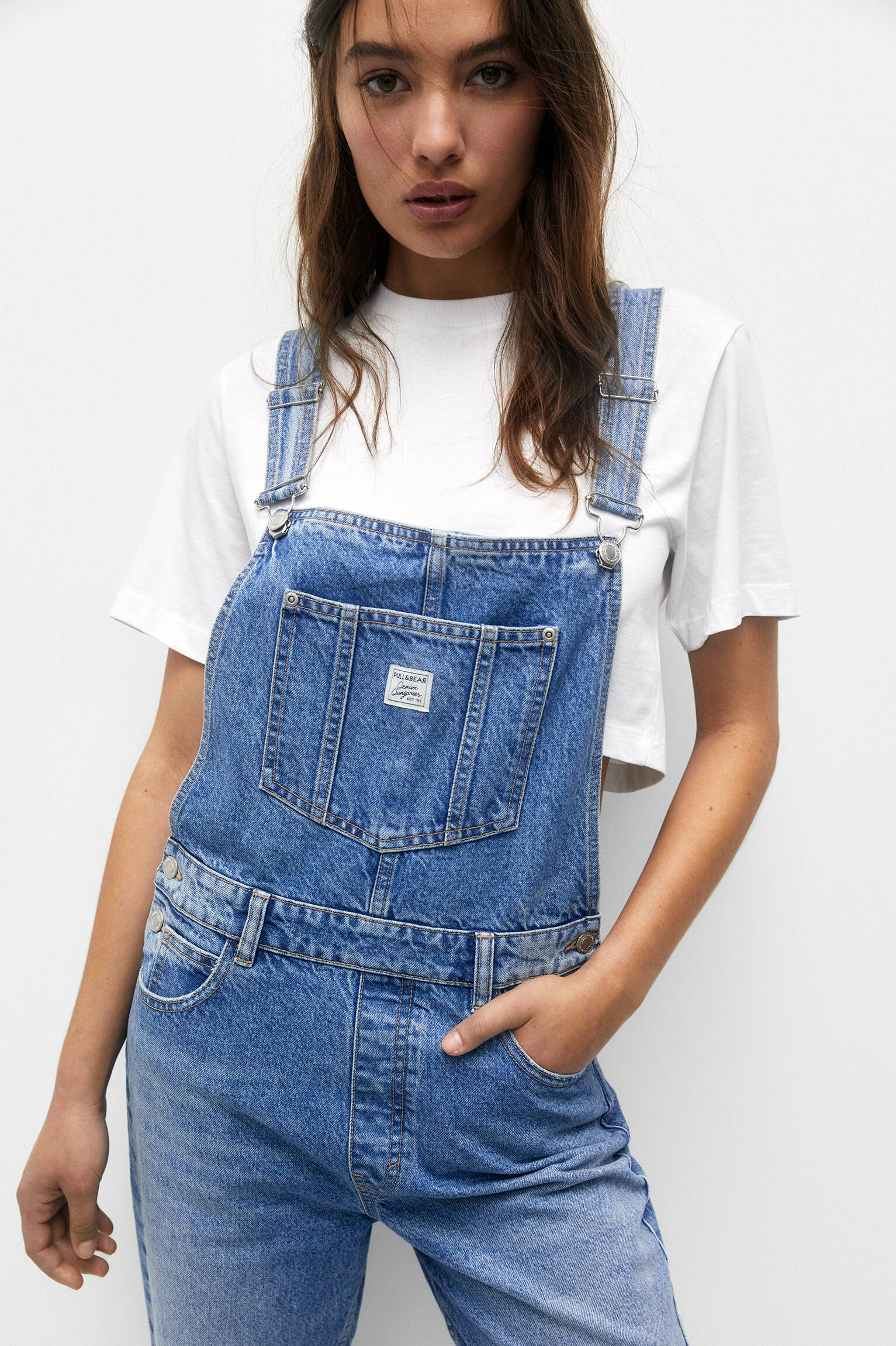 MACACÃO JEANS - AZUL MÉDIO