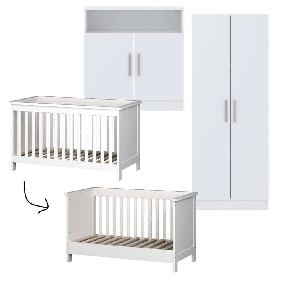 meegroei babykamer Texas Wit (3-delig)