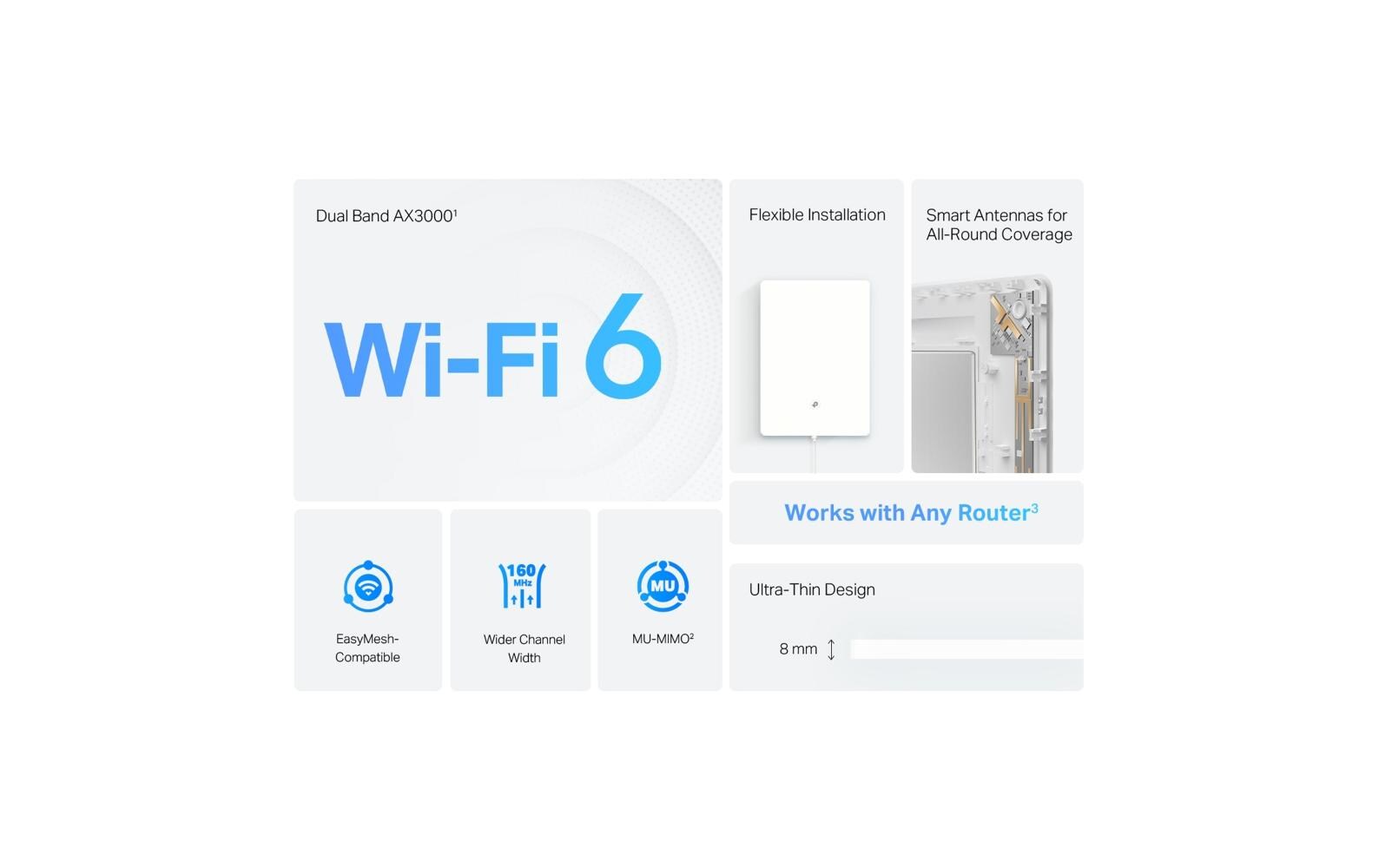WLAN-Repeater Archer Air E5AX3000 Dual-Band Wi-Fi 6 Air Range Extender