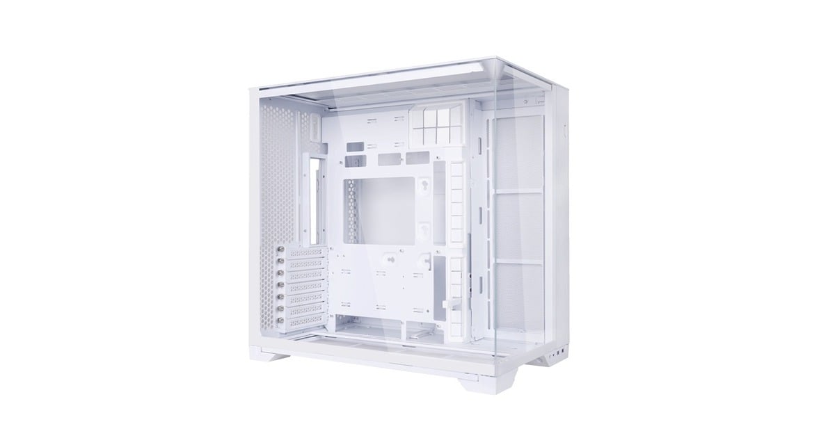 Lian LiO11 Vision Compact midi tower behuizing  (Wit | 2x USB-A | 1x USB-C | Tempered Glass)