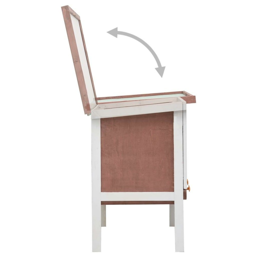 Clapier d'extérieur 1 niveau 90 x 45 x 65 cm marron bois