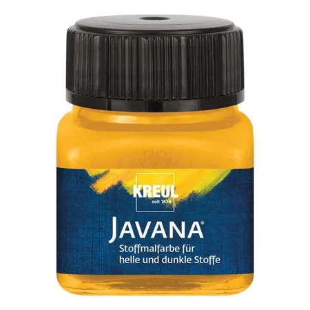 Javana Stoffmalfarbe für helle und dunkle Stoffe, 20 ml Glas goldgelb