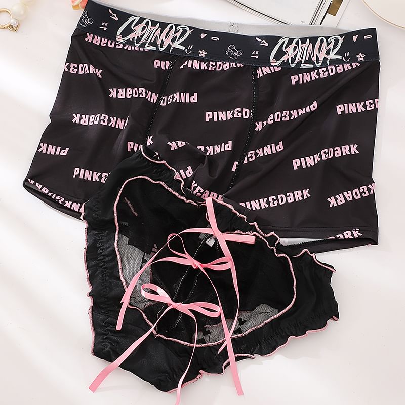 Pancherry - Koppelset: Boxershort + Slip met lintkant