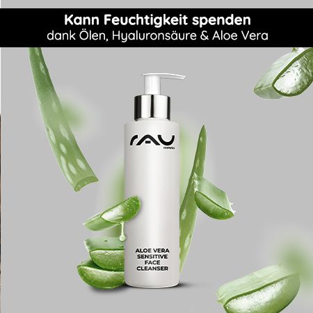 RAU Cosmetics Aloe Vera Sensitive Face Cleanser veganes Bio Aloe Vera Gel - Reinigungslotion