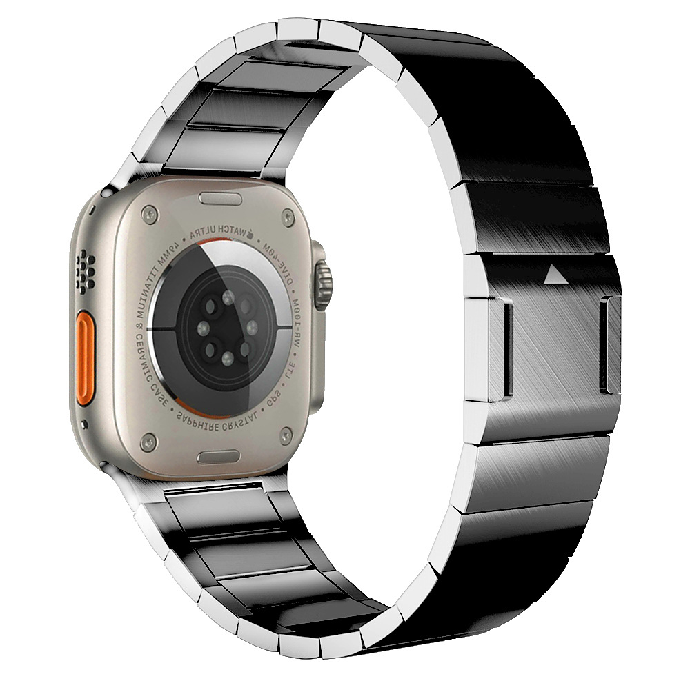 Apple Watch (49/46/45/44 mm) Edelstahl Armband mit trennbaren Bandglieder - Space Grau