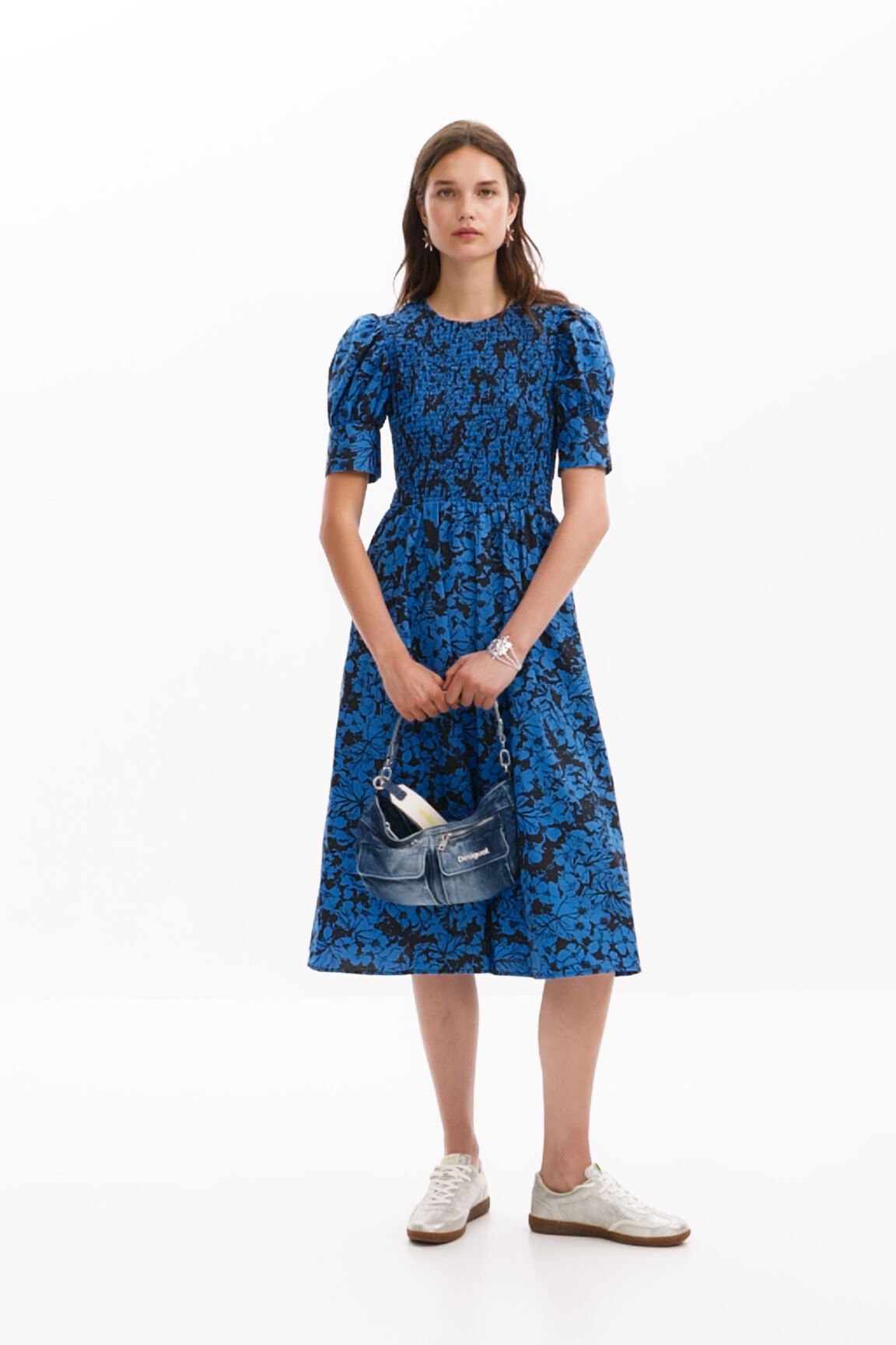 Vestido midi flores