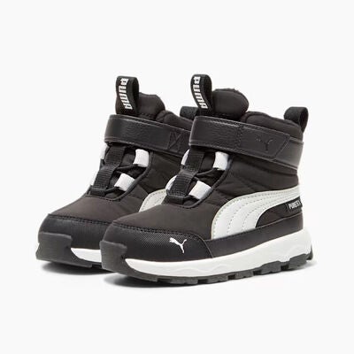 Puma Evolve Puretex AC Inf Vintersko, Black/Ash Grey/White