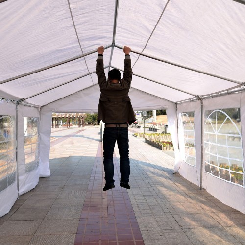 Pérgola Outsunny para garagem, branca