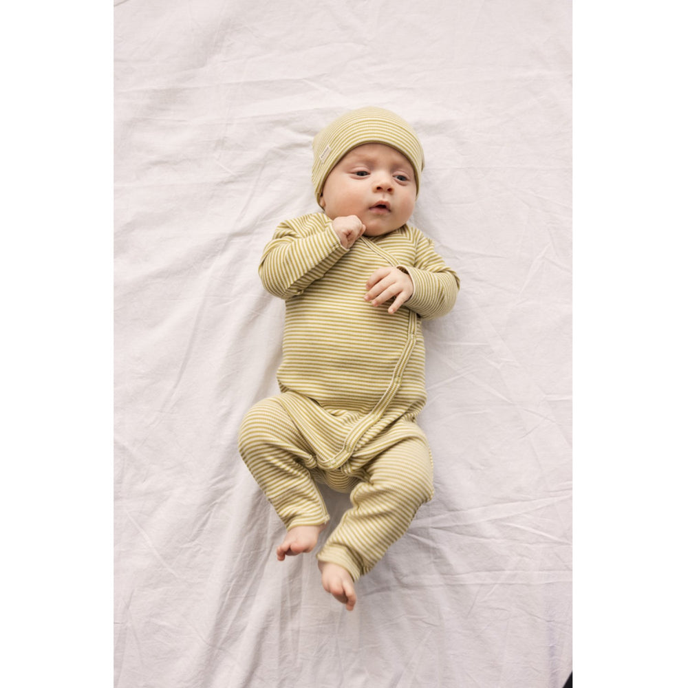 Køb MarMar Newborn Modal Fine Rib Olive Stripe Aiko Hue