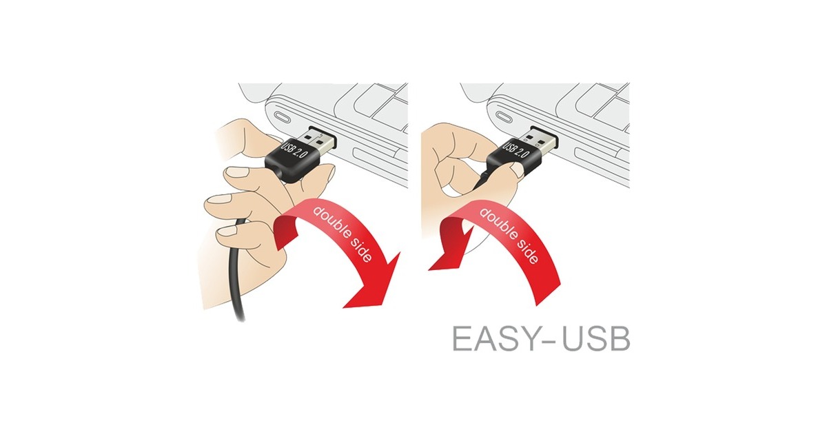 DeLOCKUSB 2.0 male left/right > micro-B, 3m kabel  (Zwart, 83384)
