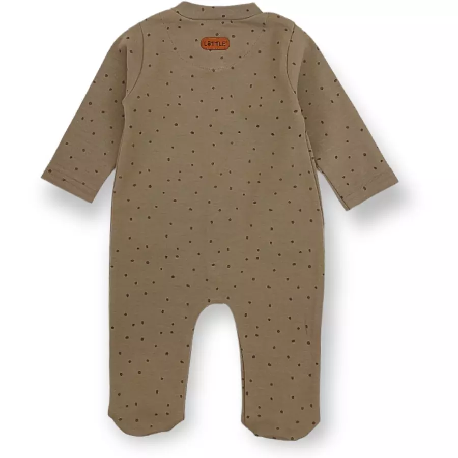 LITTLE Strampler Dream Big dots khaki