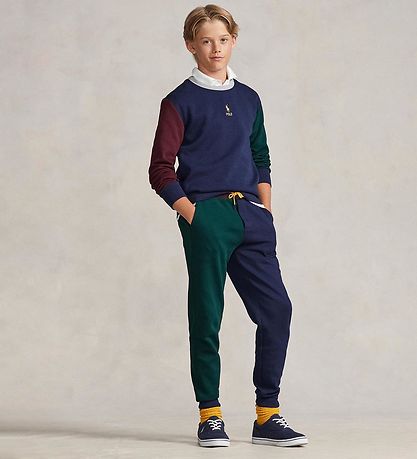 Polo Ralph Lauren Bluse - Navy m. Bordeaux/Dunkelgrün