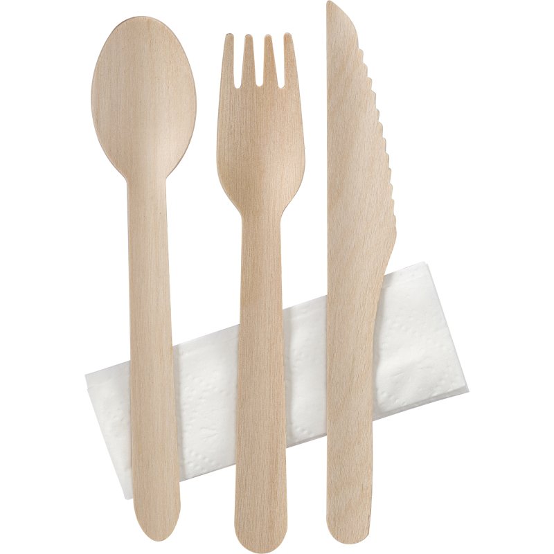 Sets couverts en bois 4/1 - Carton de  250