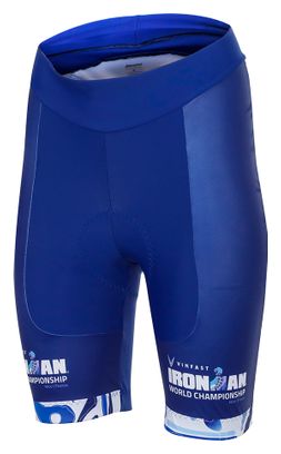 Cuissard Court Sans Bretelles Santini x Ironman - Championnat du Monde Nice 2024 - Bleu Femme