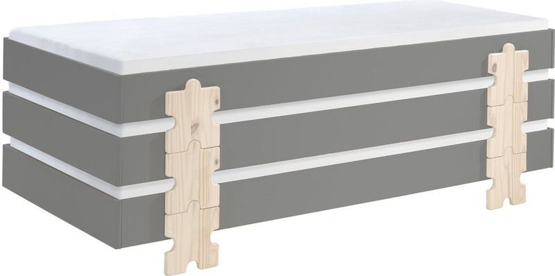 Vipack - Modulo - Bed - Grijs - 3 Stuks - Stapelbaar