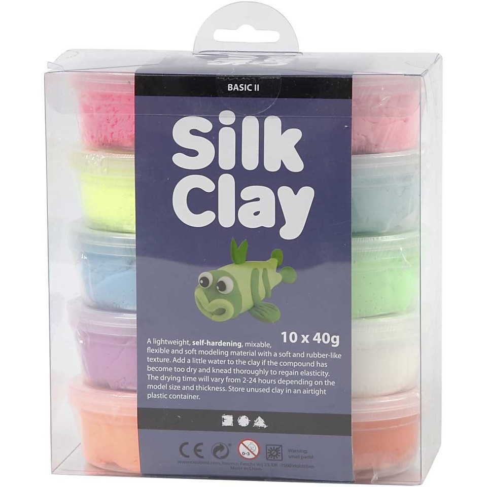 Silk Clay - Basis Farver (10 x 40 g)