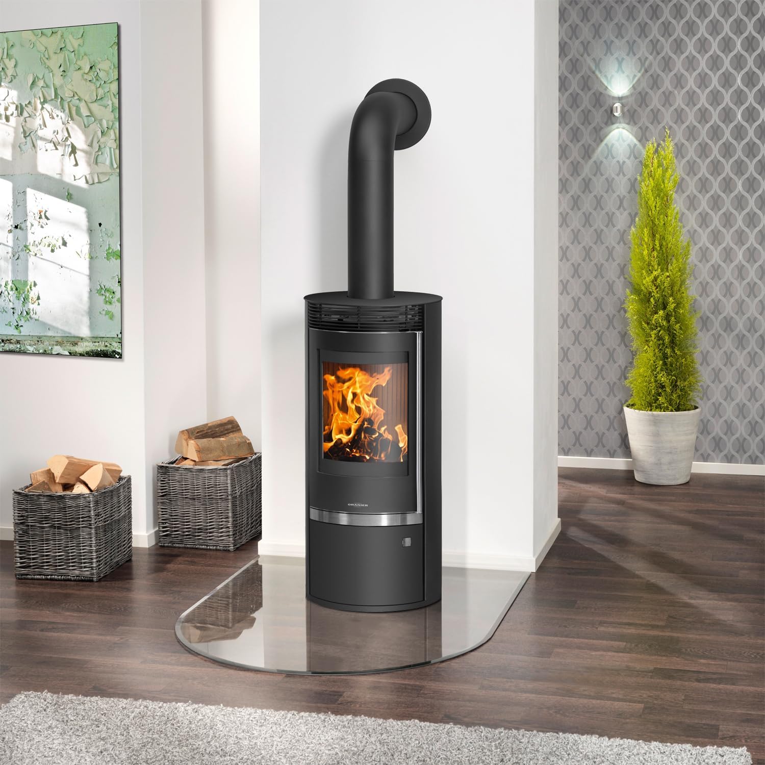 Oranier 5793 50 Rota Top 2.0 Kaminofen Stahl Schwarz / A+