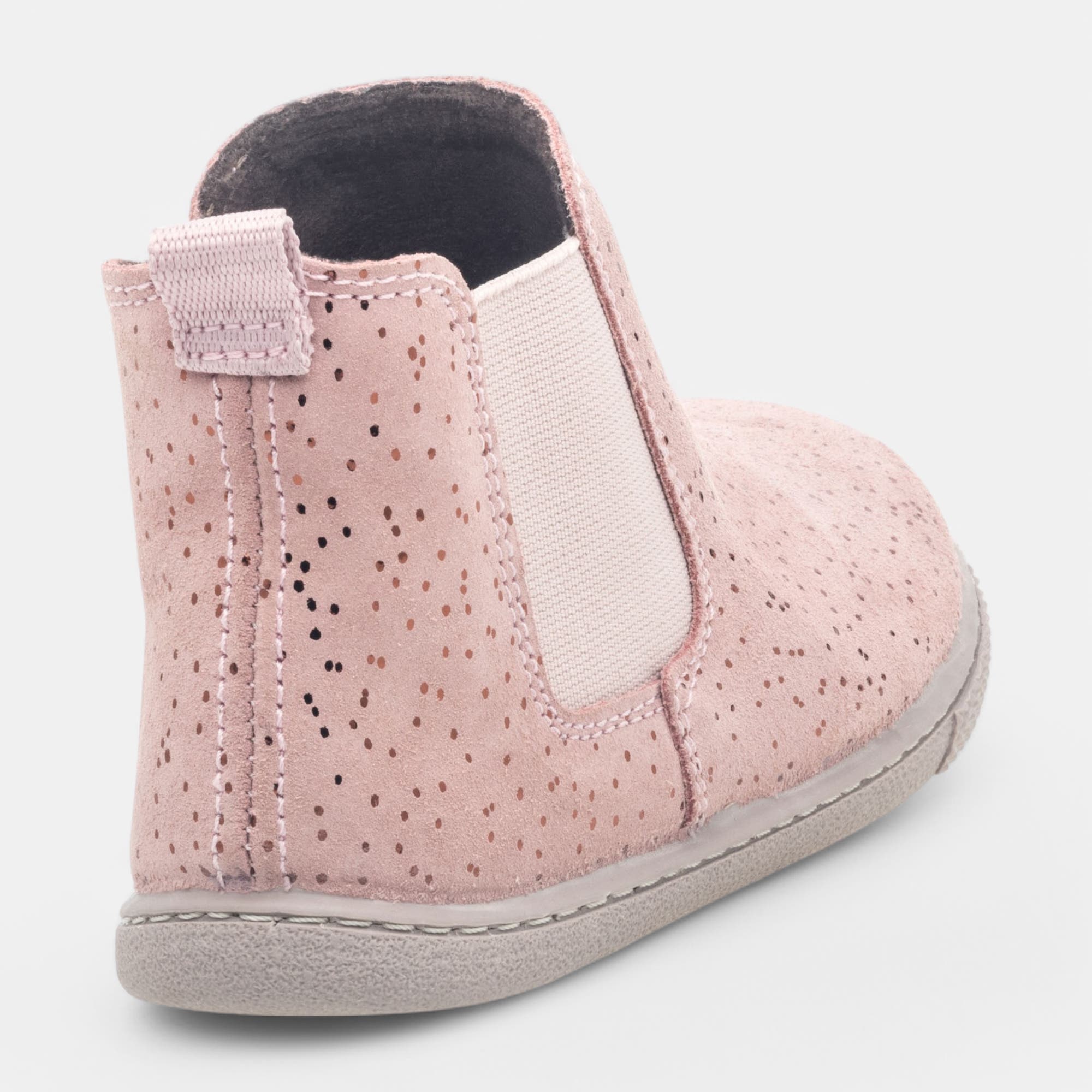 Boots Fille en cuir rose