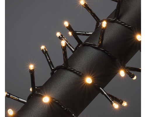 Konstsmide LED-clusterlichtketting met 4,38 m + 3 m aansluitdraad, 400 LED's, amberkleurige lichtkleur
