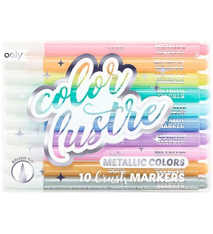 Ooly Tuschen - Metallic Brush Markers - 10 st. - Pastellfarben