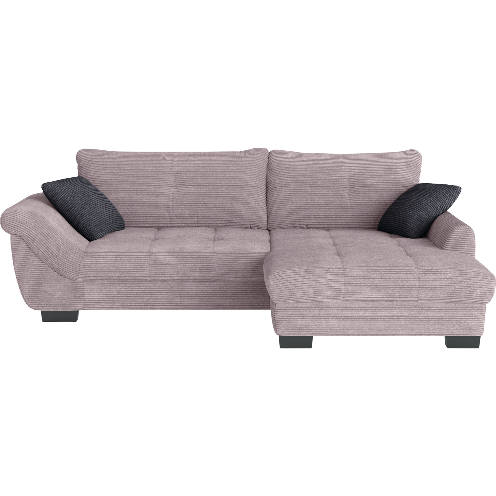 Ecksofa Desiree, Cordstoff flamingo, Recamière rechts