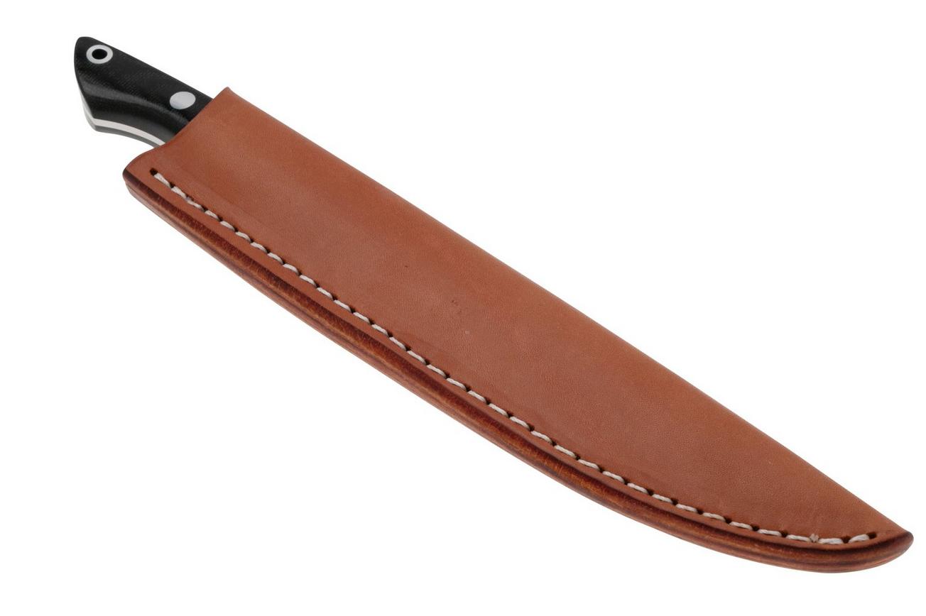 Bark River Mini Kalahari Sportsman CPM154 Black Canvas Micarta, vaststaand mes